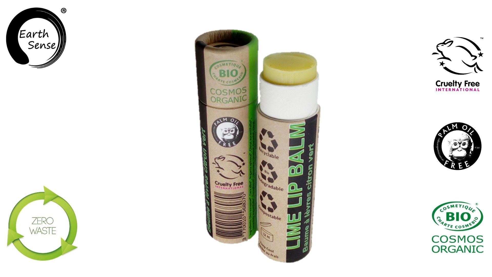 Earth Sense Lip Balm Lime ØKO 15ml