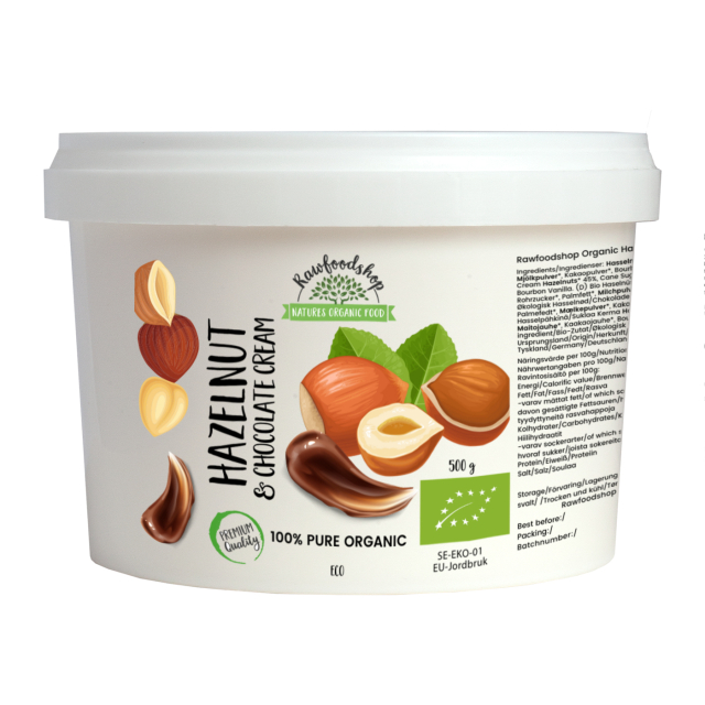 Hasselnødde og Chokolade Creme ØKO 500g