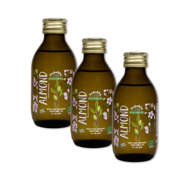 Mandelolie koldpresset ØKO 50ml x 3 flasker