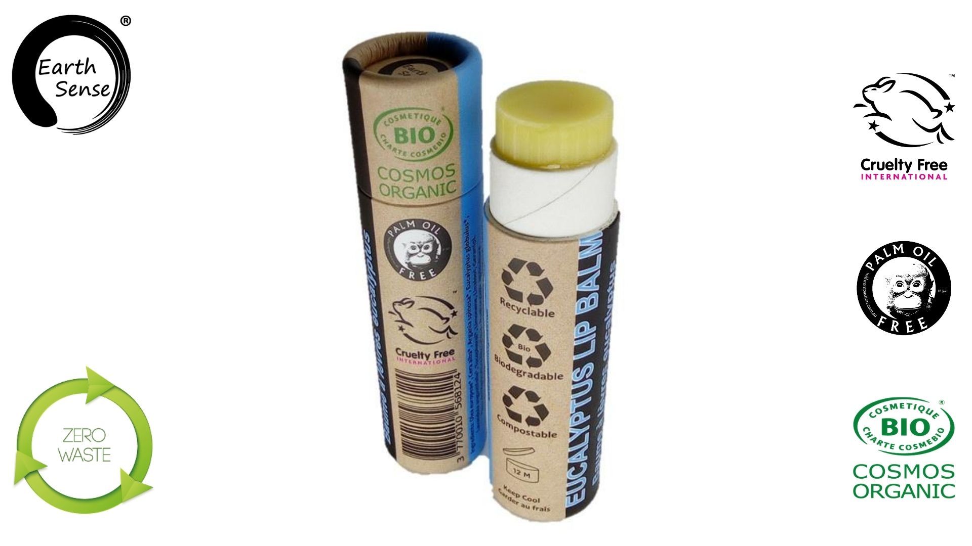Earth Sense Lip Balm Eucalyptus ØKO 15ml