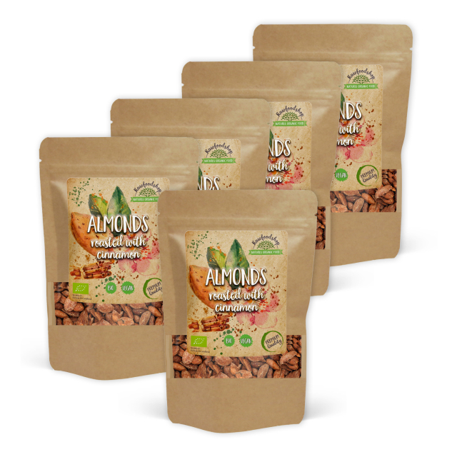 Mandler Ristede med Kanel ØKO 500g x 5 pakker