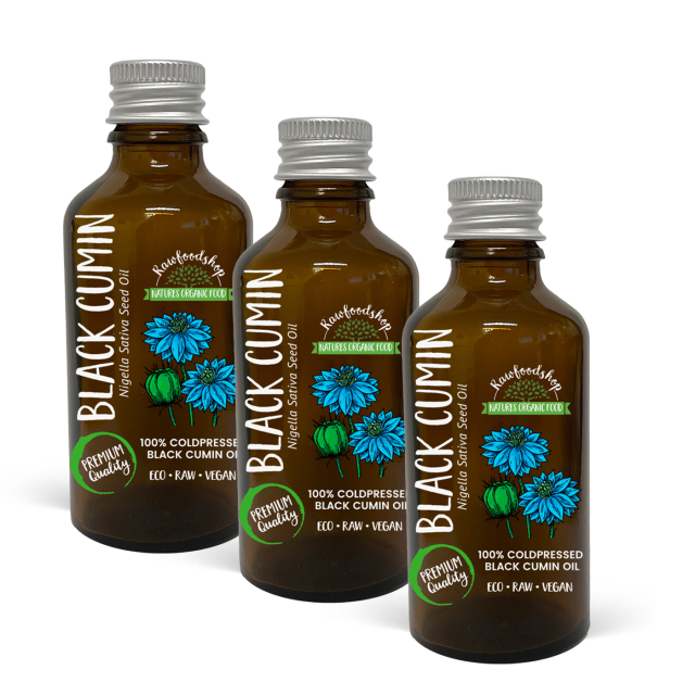 Sort Kommenolie koldpresset ØKO 50ml x 3 flasker
