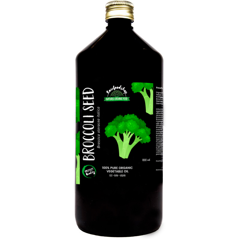 Broccolifrøolie koldpresset ØKO 1000 ml