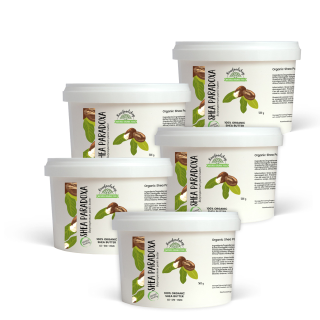 Sheasmør Paradoxa ØKO 500g x 5 dåser