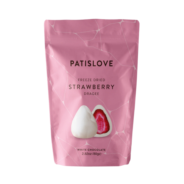 Pakastekuivatut mansikat valkosuklaassa 80 g