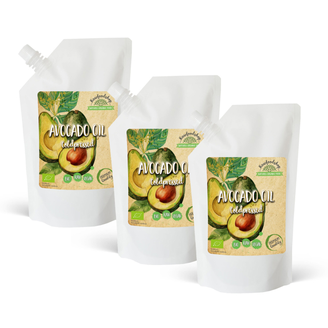 Avokadoolie ØKO 1000 ml x 3 pakker