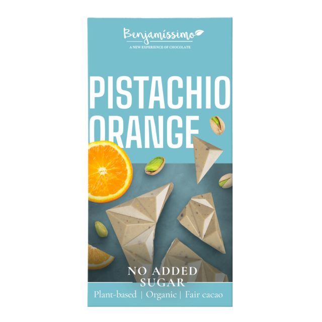 Chokolade Pistacie & Appelsin Sukkerfri ØKO 60g