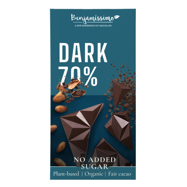 Benjamissimo mørk chokolade 70% sukkerfri 60g