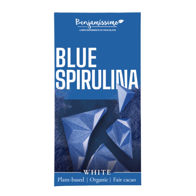 Chokolade Hvid Blå Spirulina ØKO 60g