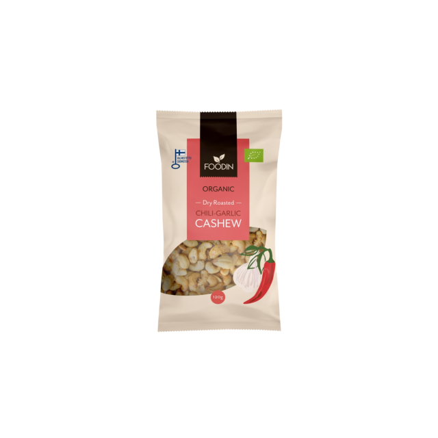 Cashewnødder Chili Hvidløg ØKO 120g