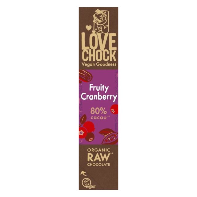 Chokolade Fruity Cranberry 80% ØKO 40g