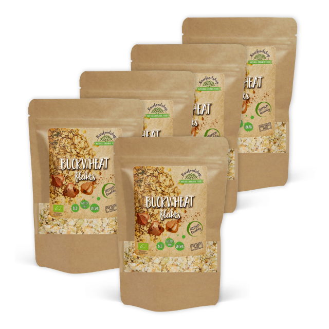 Boghvedeflager ØKO 500g x 5 pakker