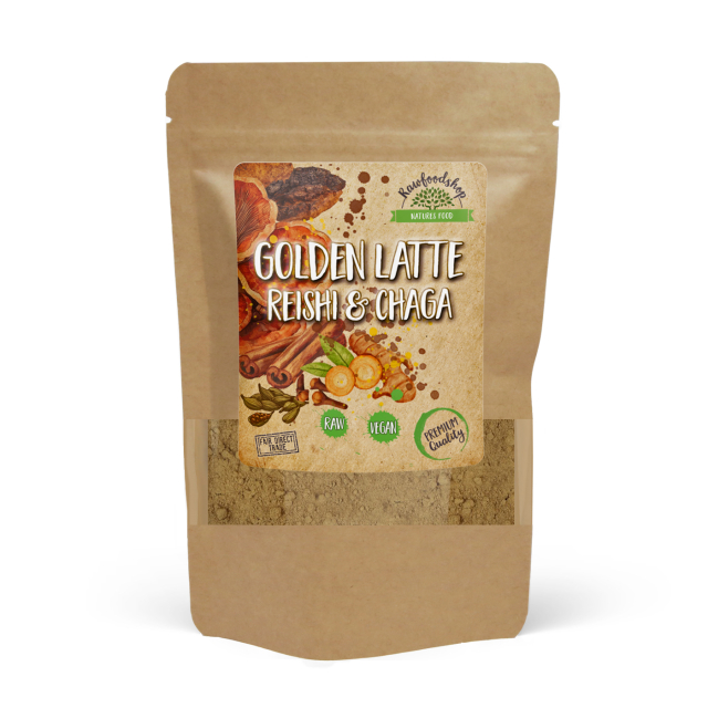 Golden Latte-pulver med Reishi & Chaga 100g