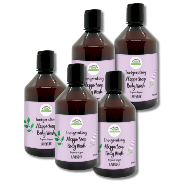 Aleppo Flydende Sæbe Lavendel ØKO 500ml x 5 stk