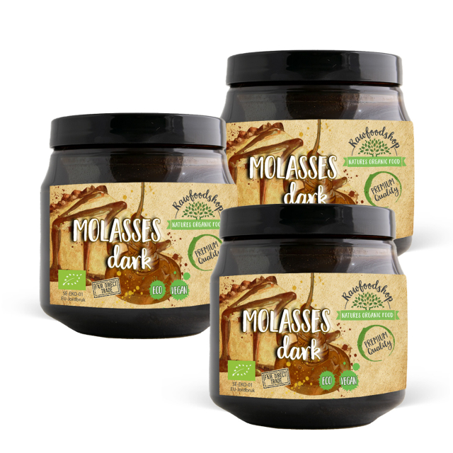 Melasse Mørk ØKO 500ml x 3 pakker