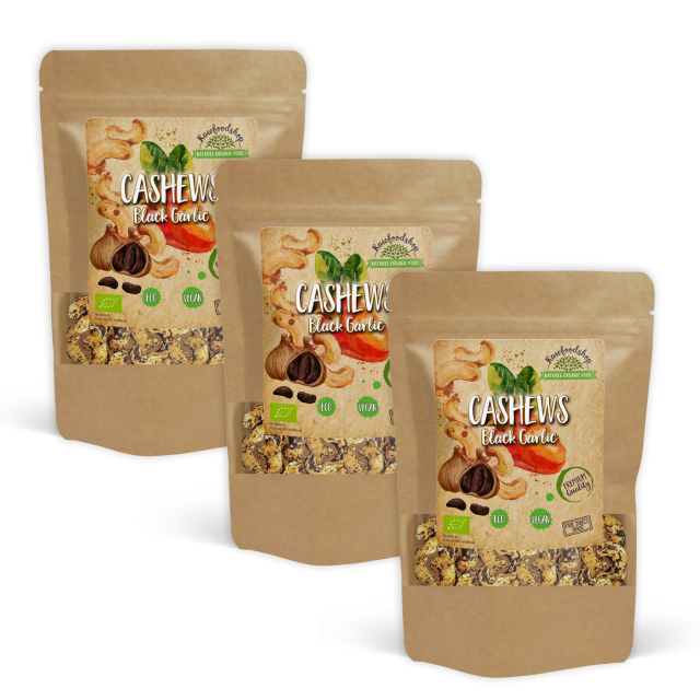 Cashewnødder Sort Hvidløg ØKO 200g x 3 pakker