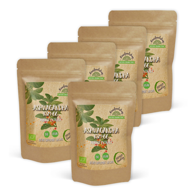Ashwagandha KSM Extract 66 ØKO 500mg 60 kapsler x 5 pakker