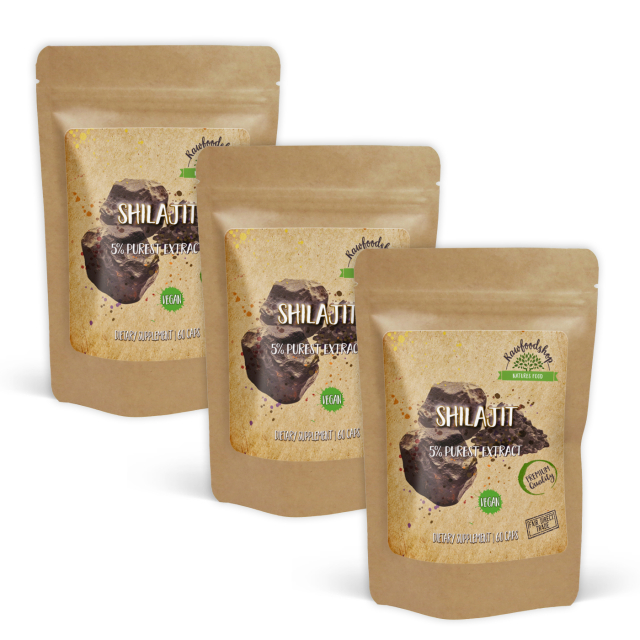 Shilajit Extract 500mg 60 kapsler x 3 pakker