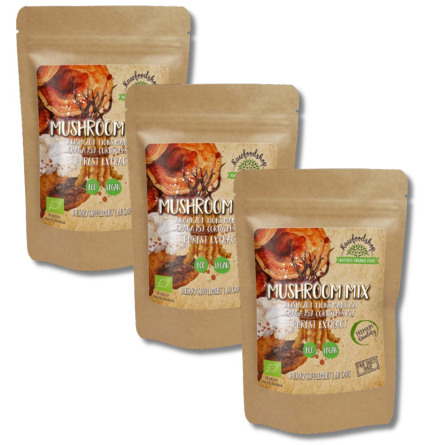 Mushroom mix Extract ØKO 400mg 60 kapsler x 3 pakker