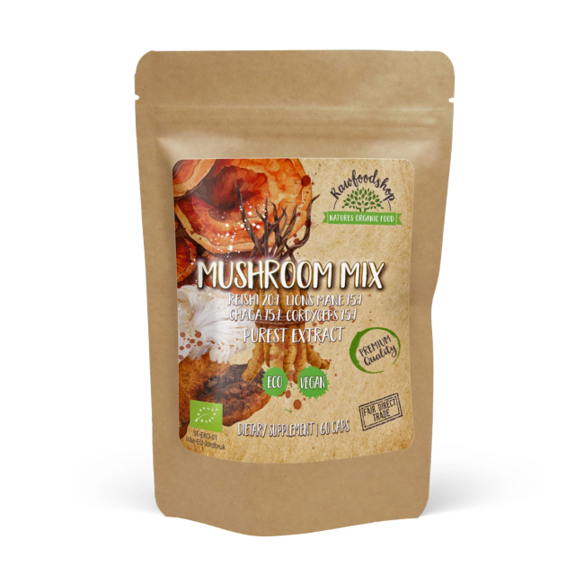 Mushroom mix Extract ØKO 400mg 60 kapsler