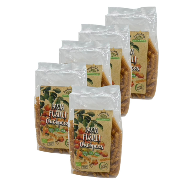 Pasta Kikærter Fusilli ØKO 250g x 5 pakker