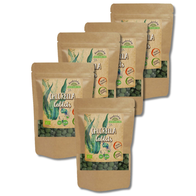 Chlorella Tabletter ØKO 125g x 5 pakker