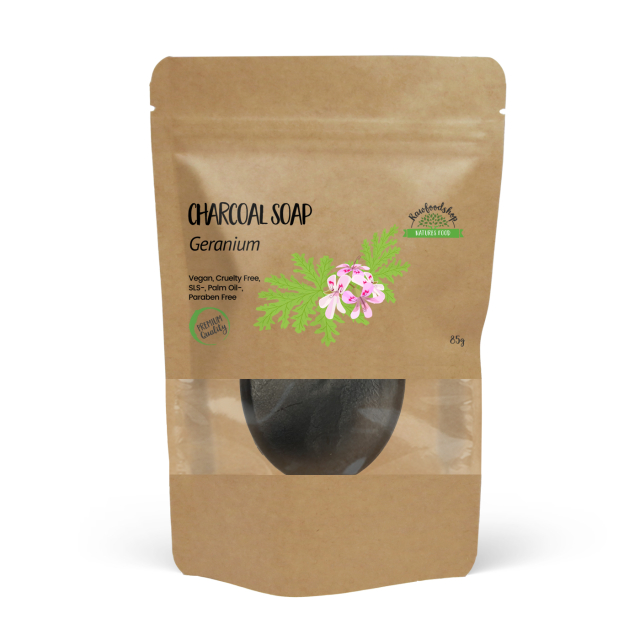 Geranium Sæbe Aktivt Kul 85g