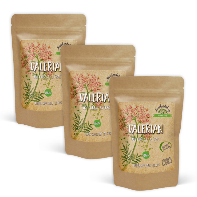 Valerian Extract 500mg 60 kapsler x 3 pakker