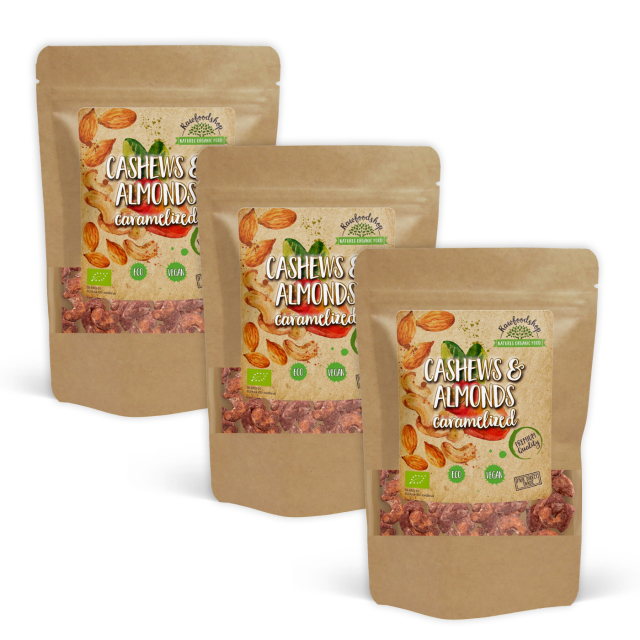 Cashew & Mandel Karamelliserede ØKO 200g x 3 pakker