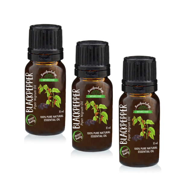 Sort peber Æterisk Olie 10ml x 3 flasker