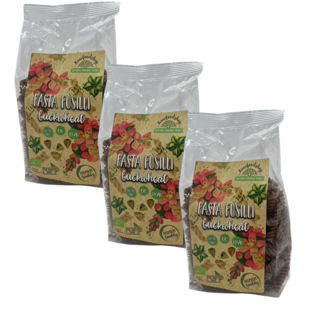 Pasta Boghvede Fusilli ØKO 1kg x 3 pakker