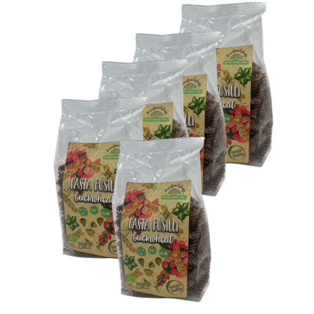 Pasta Boghvede Fusilli ØKO 250g x 5 pakker