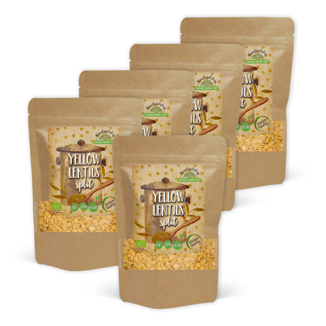 Linser Gule Delte ØKO 500g x 5 pakker