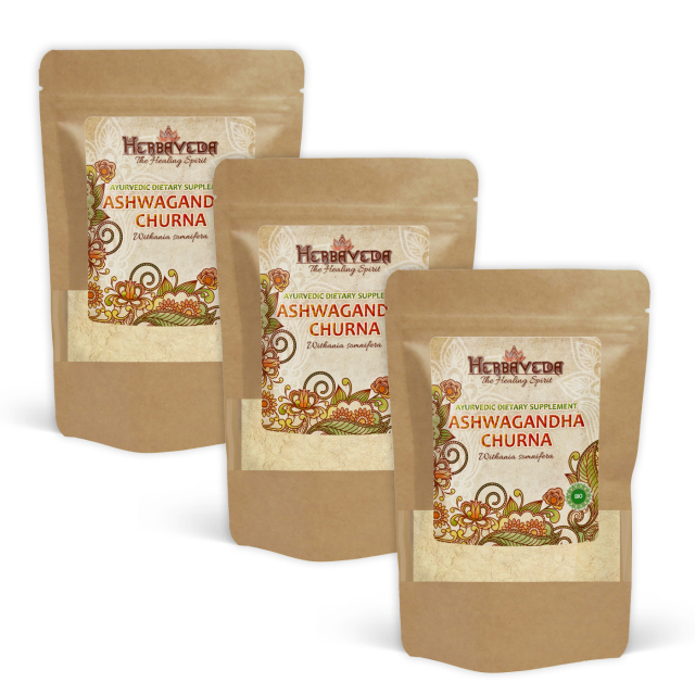 Ashwagandha Churna ØKO 250g x 3 pakker