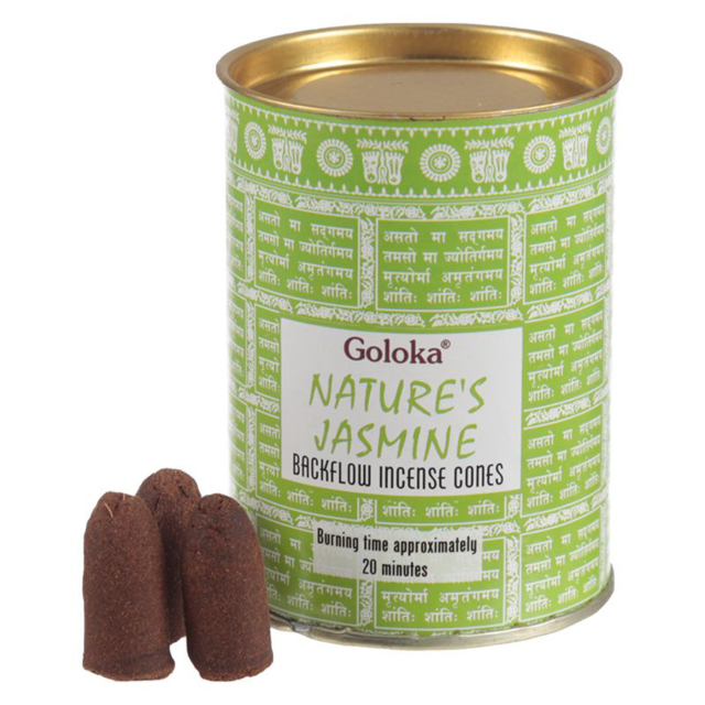 Goloka Backflow Røgelseskegler Jasmin