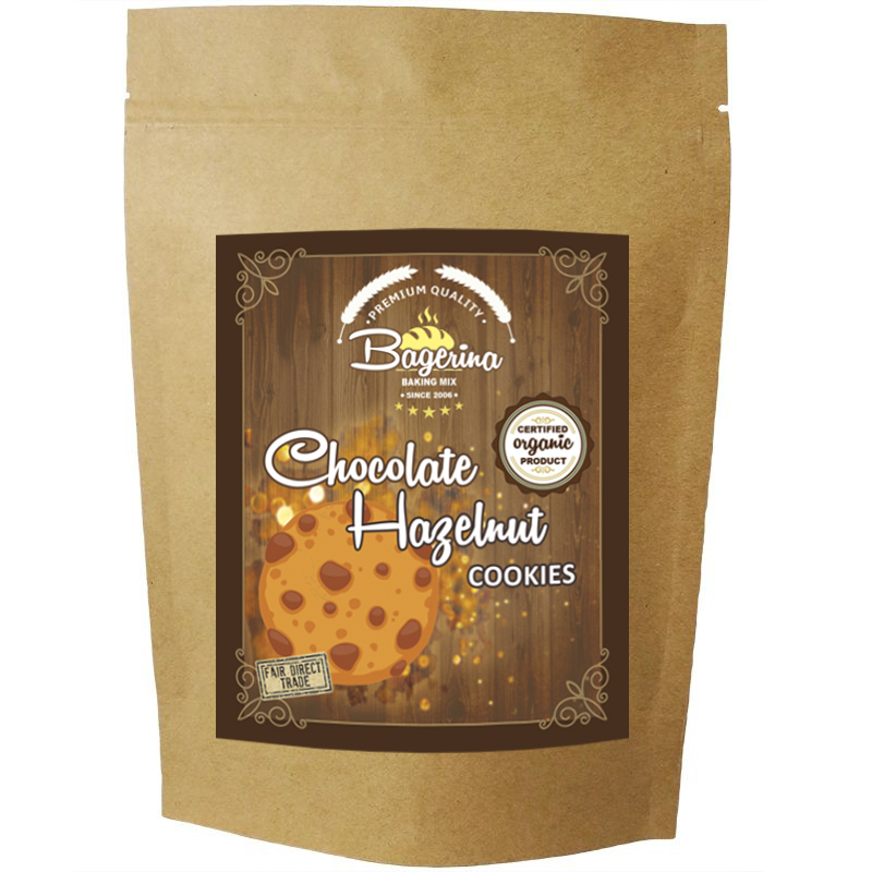 Bagerina Chokolade & Hasselnøddekager ØKO 100g
