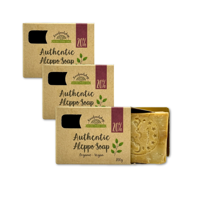 Alepposæbe Laurbærolie 20% ØKO 200g x 3 stk