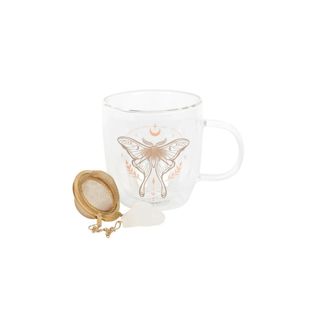 Glaskrus med Tefilter Luna Moth