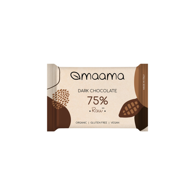 Mørk Chokolade 75% RAW ØKO 30g
