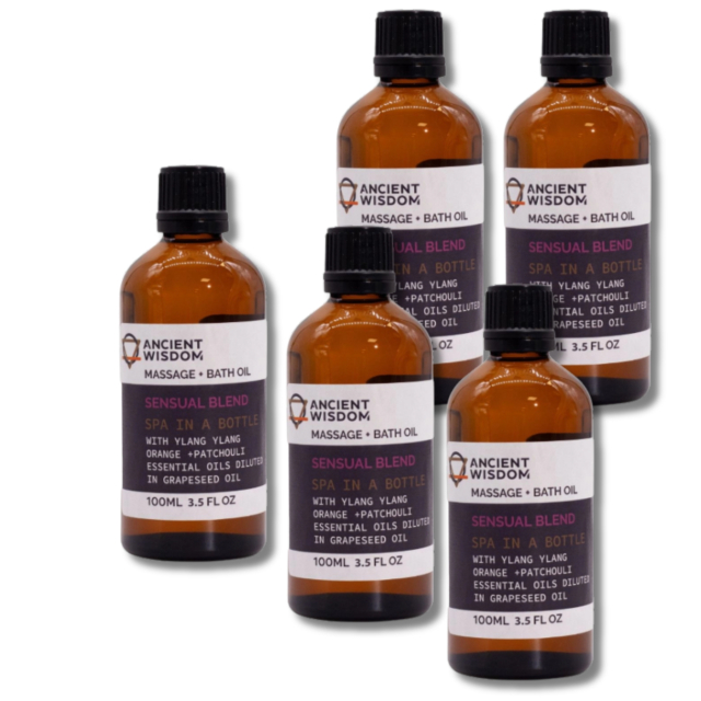 Sensual Massageolie 100ml x 5 pakker