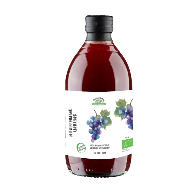 Rødvinseddike Ufiltreret RAW ECO 500ml