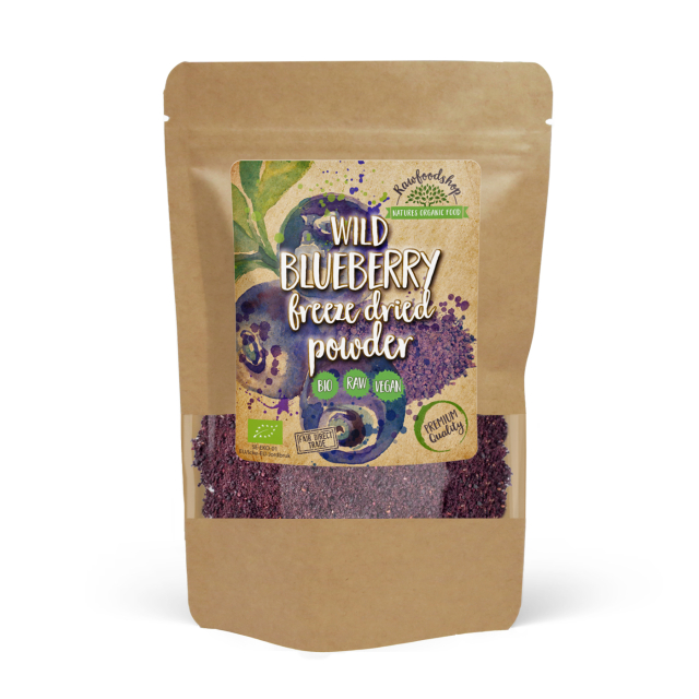 Blåbærpulver Vild Frysetørret ØKO 125g