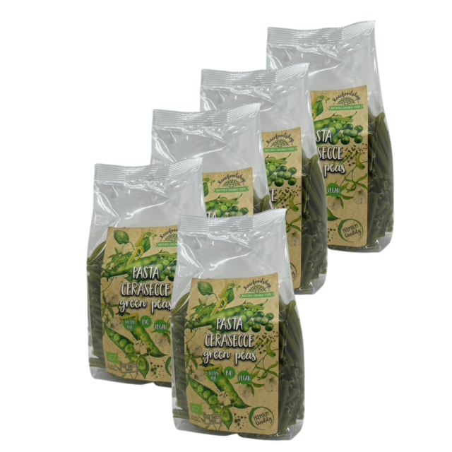 Pasta Grønne Ærter Casarecce ØKO 1kg x 5 pakker