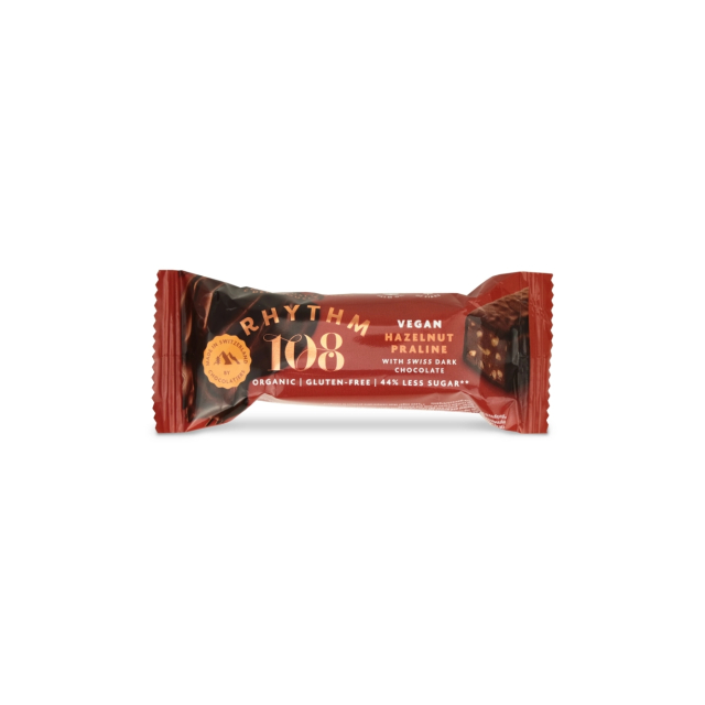Mørk Chokolade Hasselnød Praline Bar ØKO 33g