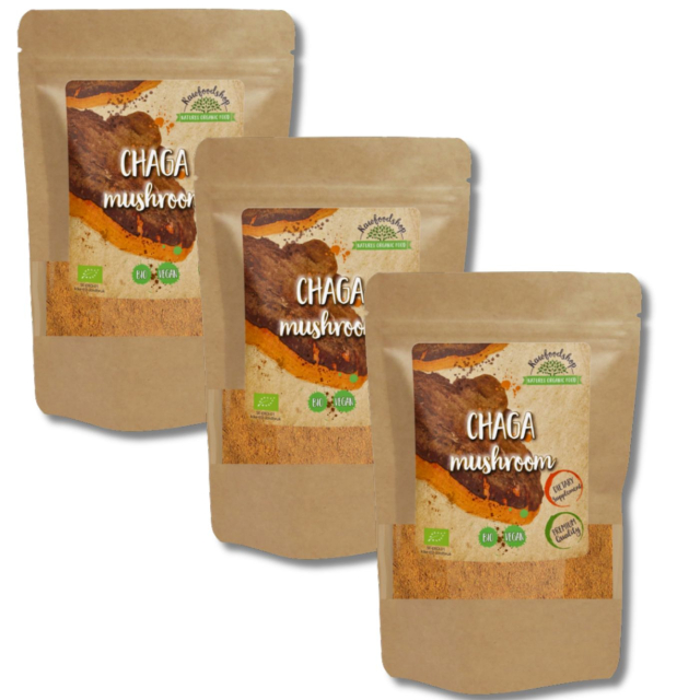 Chaga Pulver ØKO 125g x 3 pakker
