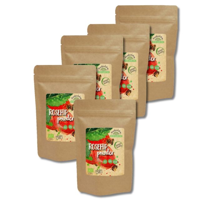 Hybenpulver ØKO 100g  x 5 pakker