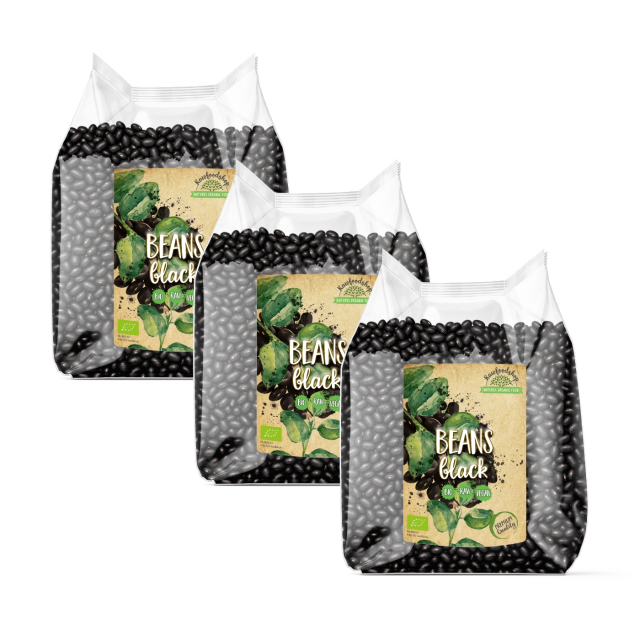 Bønner Sorte 1kg x 3 pakker
