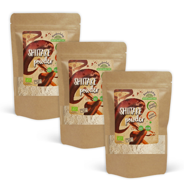 Shiitake Pulver ØKO 250g x 3 pakker