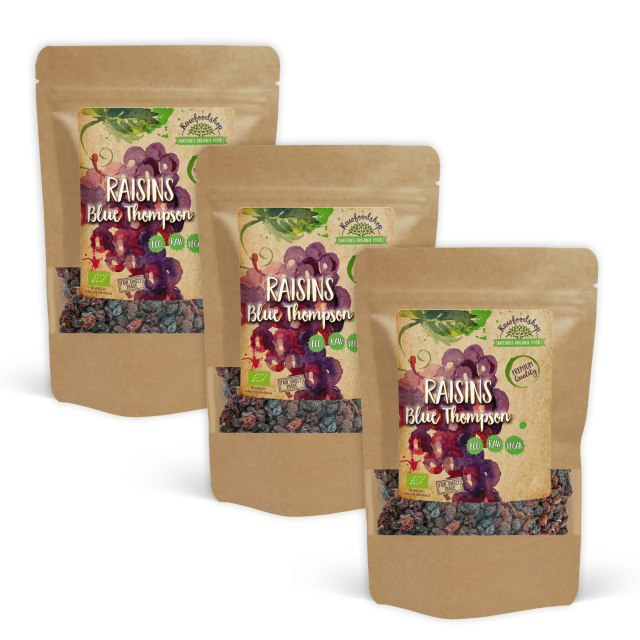 Rosiner Blue Thompson RAW ØKO 1kg x 3 pakker