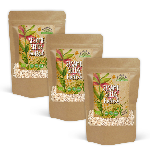 Sesamfrø Afskallede ØKO 500g x 3 pakker